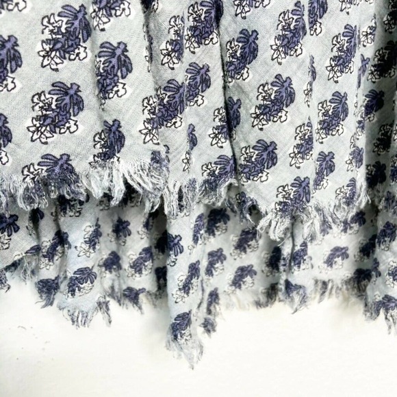 Altar'd State Frayed Tiered Plaid Floral Blouse - Picture 6 of 9